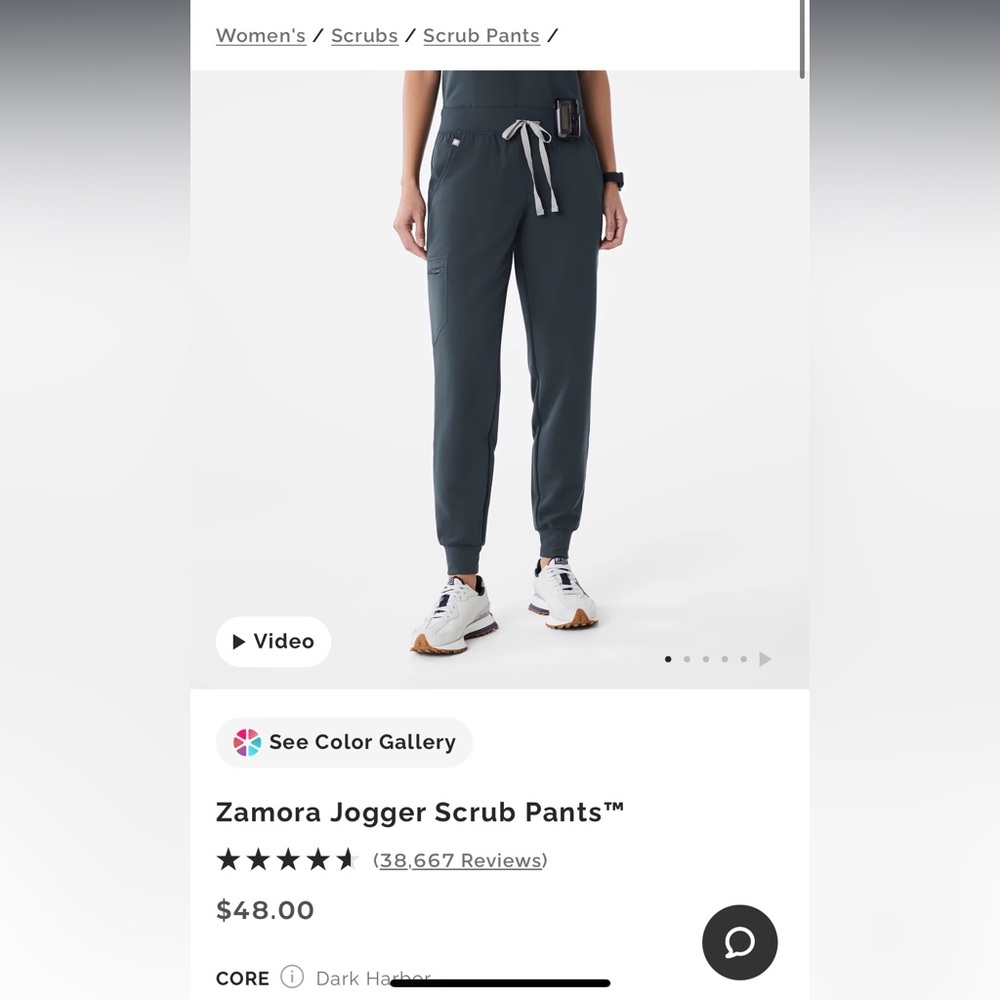 Figs Zamora Jogger Dark Harbor